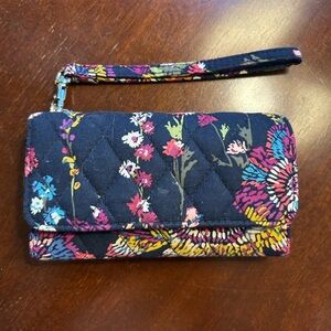 Vera Bradley Navy Floral Wristlet